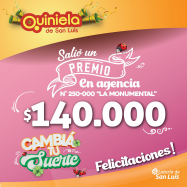 ¡Salió un premio de Quiniela en San Luis!